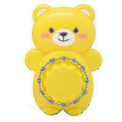 Cooking Timers Bear Shape Timer Learning Time Reminder Kitchen Baking Mechanical Timer Yellow