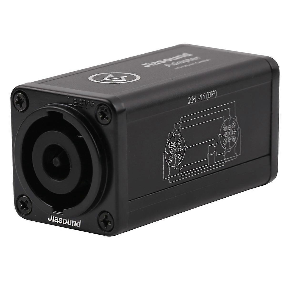  8PIN Audio Plug Coupler LED Power Con AC Coupler Black