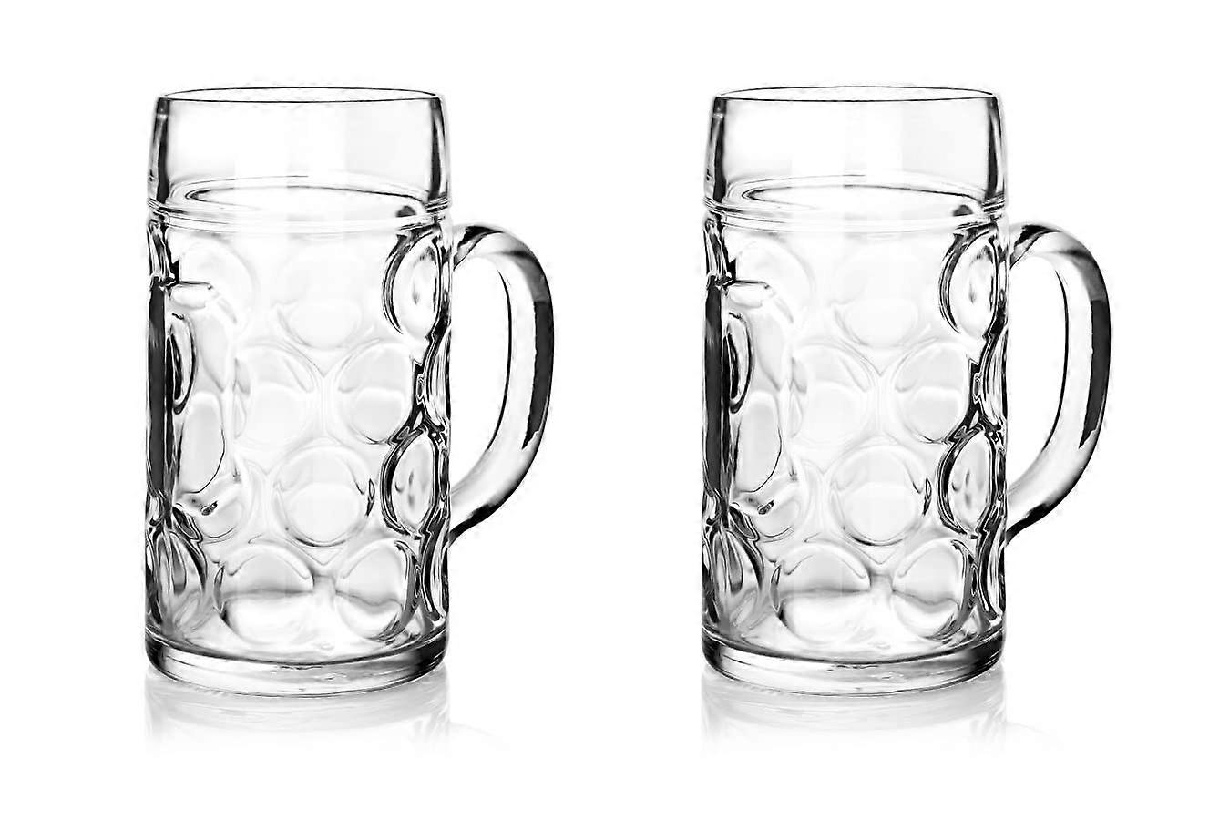 Glass Mugs 2 Pack Oktoberfest 21 Ounce Capacity Keeps Large Quantities Cold Longer