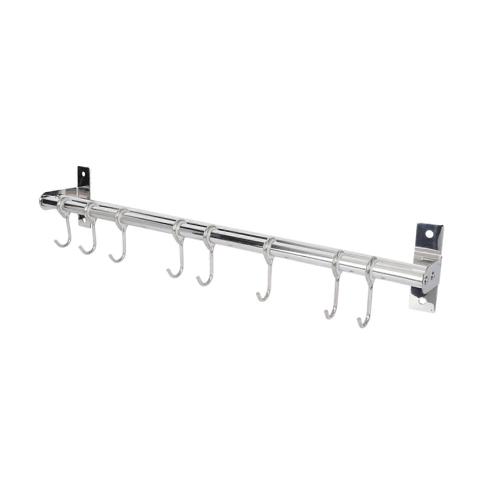 Stainless Steel Multi Hook Utensil Hanger Wall Rack Mounted for Hanging Utensils in Kitchen