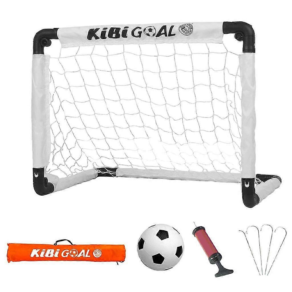 Kids Soccer Goal Set Backyard Mini Net and Ball White with Bag Soccer Pump