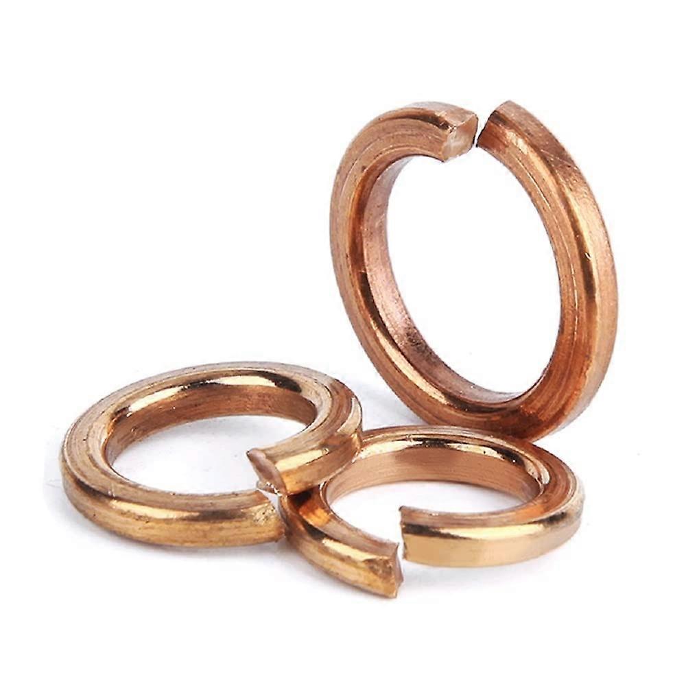 Lock Washer,Spring Lock Washer, Brass Spring Washer Bronze Copper Brass Split Spring Lock Washer(M2.5(50PC))