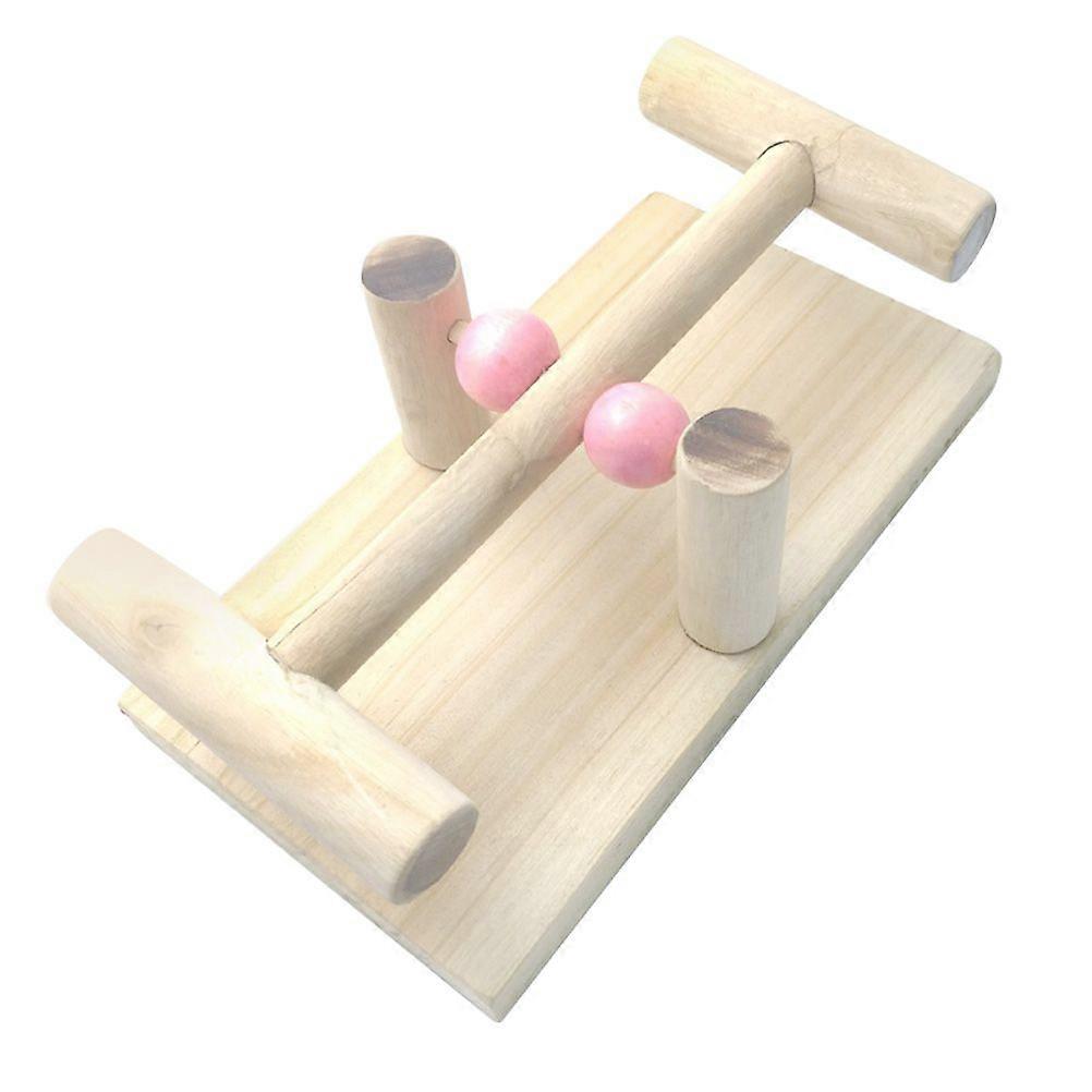 1 pc נדנדה יצירתית מצחיק צעצוע טיפוס עמיד נשיכה נדנדה מתלה מעמד עץ לציפורי מחמד אוגר תוכי (צבע אקראי)