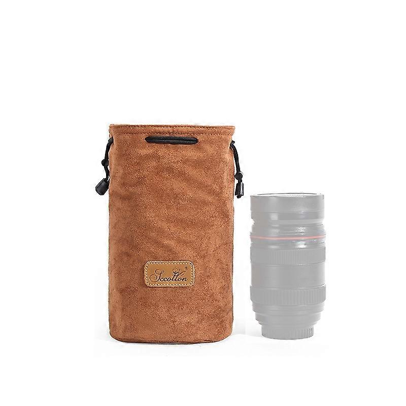 S.C.COTTON Liner Shockproof Digital Protection Portable SLR Lens Bag Micro Single Camera Bag Round Khaki M