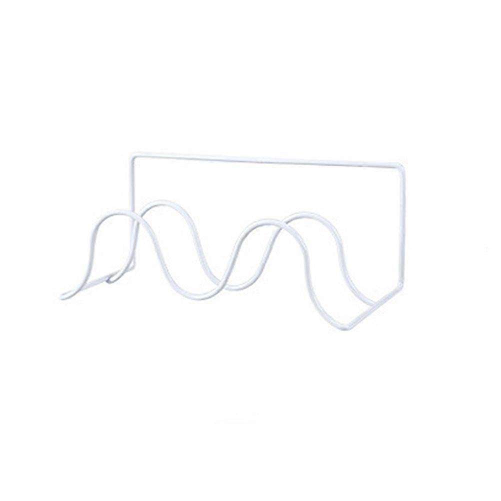 Double-layer Shoes Rack Wall Mount Slippers Hanging Shelf Slipper Storage Organizer (White)