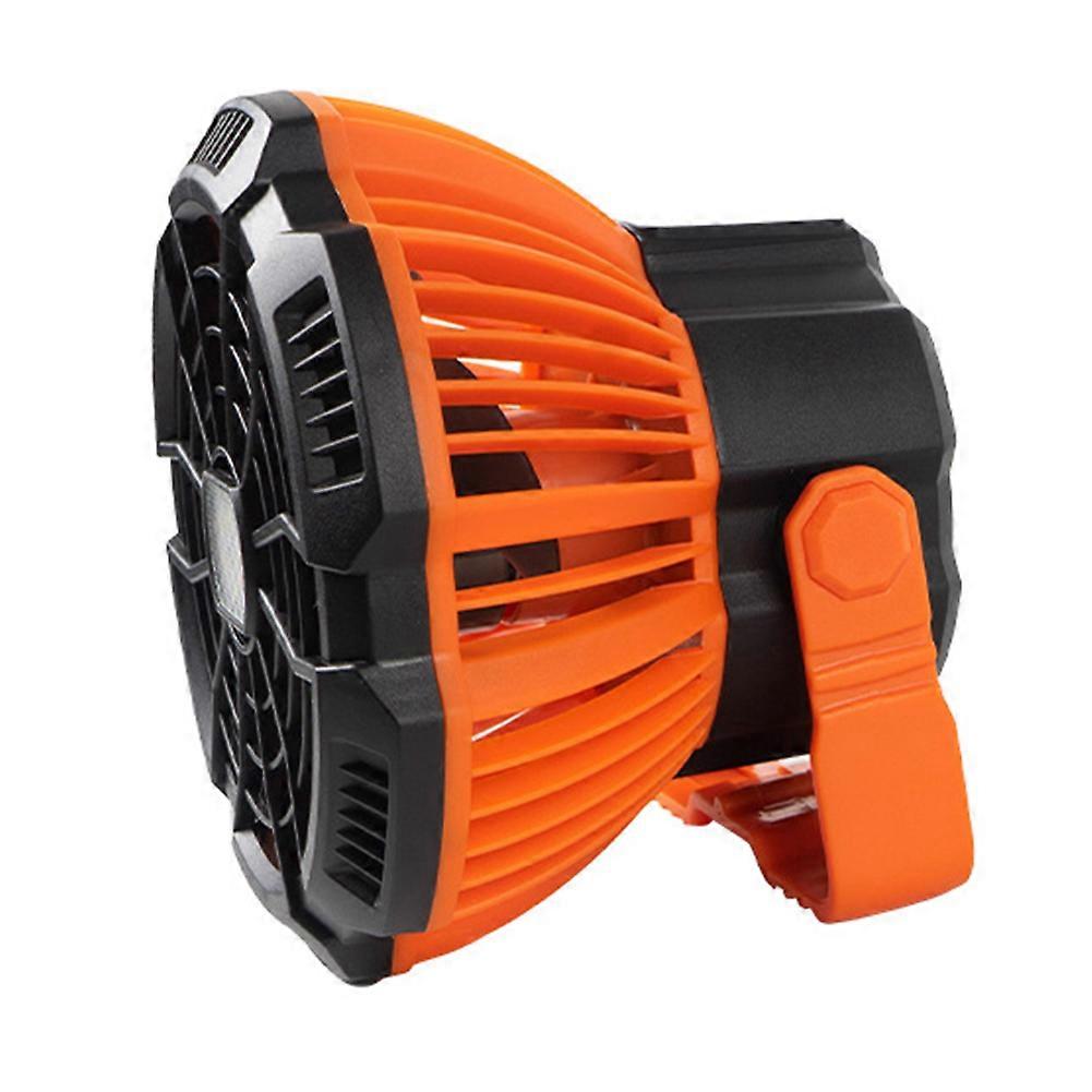 Portable LED Camping Lantern with Ceiling Fan Quiet Powerful Personal-USB Desk Fan for Car Rv Camping