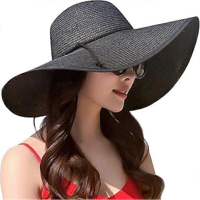 Ladies Straw Hat Foldable Beach Hat Sun Hat