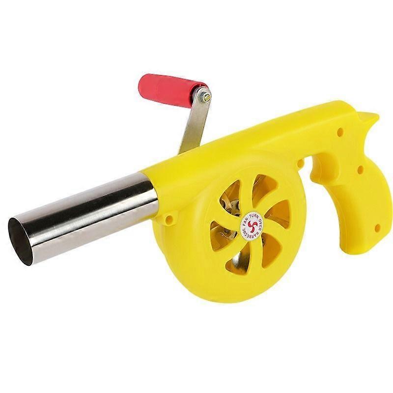 Manual Burning Tools for Picnic, BBQ, Hand Blower (Yellow)