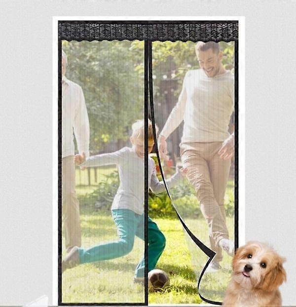 Black - Magnetic mosquito net for doors and windows 90x210 cm, automatic closing mosquito curtain, mosquito net curtain for sliding glass doors, easy 