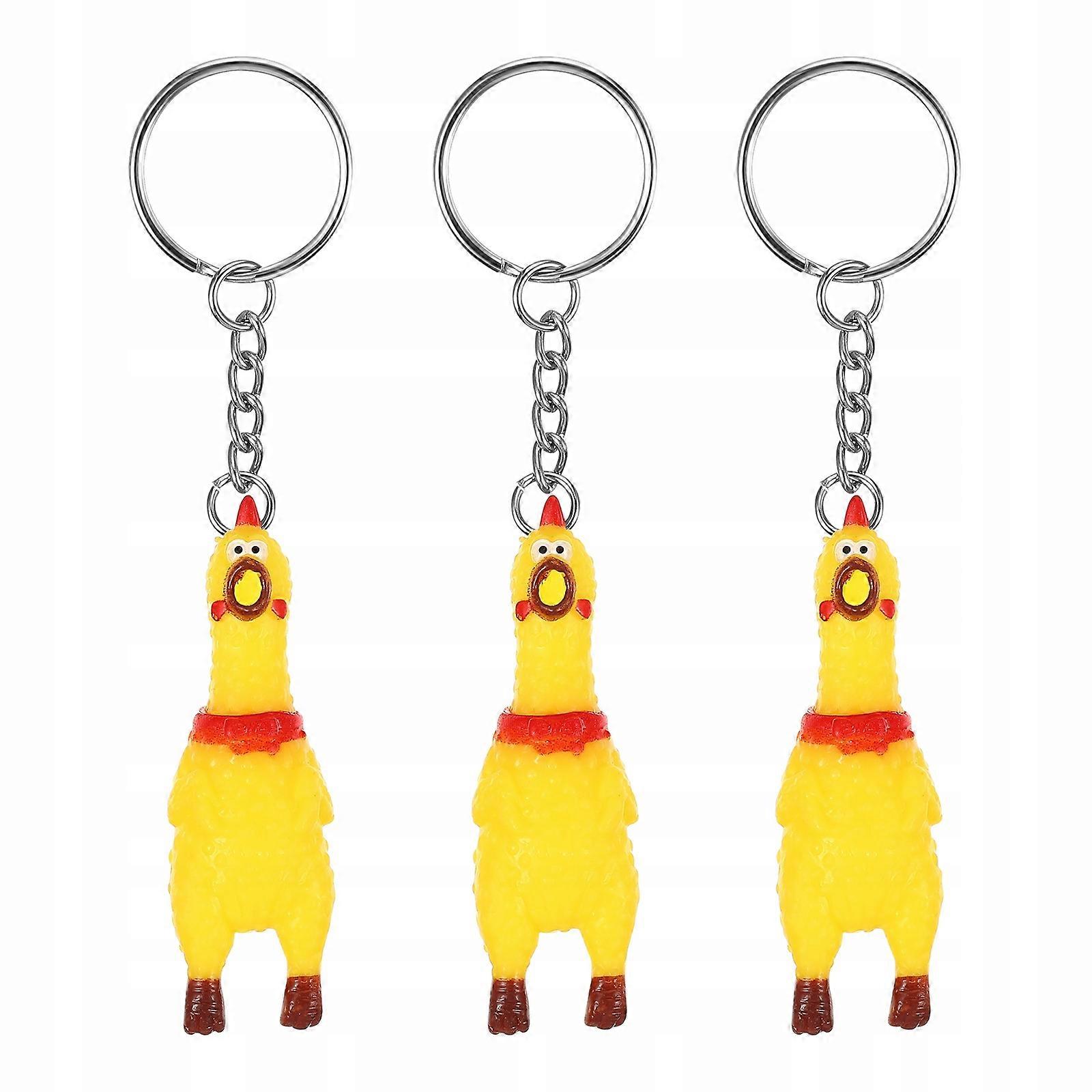 Key Chain, Chicken Key Chain, Screaming Chicken Keychain