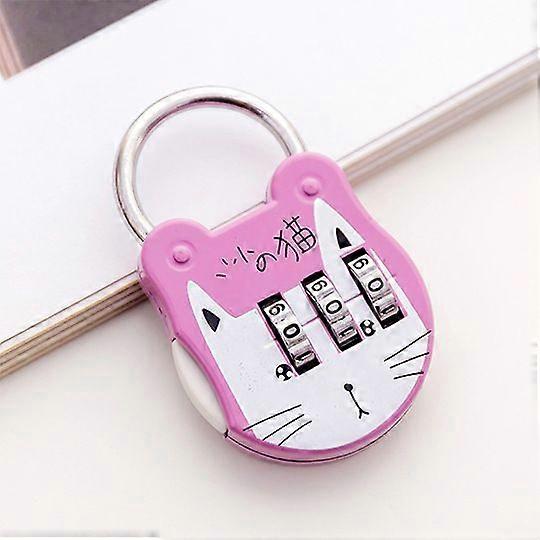 Code Number Lock Anti-theft High Strength Accurate Cute Cat Mini Luggage Suitcase Number Password Lock For Dorm Drawer