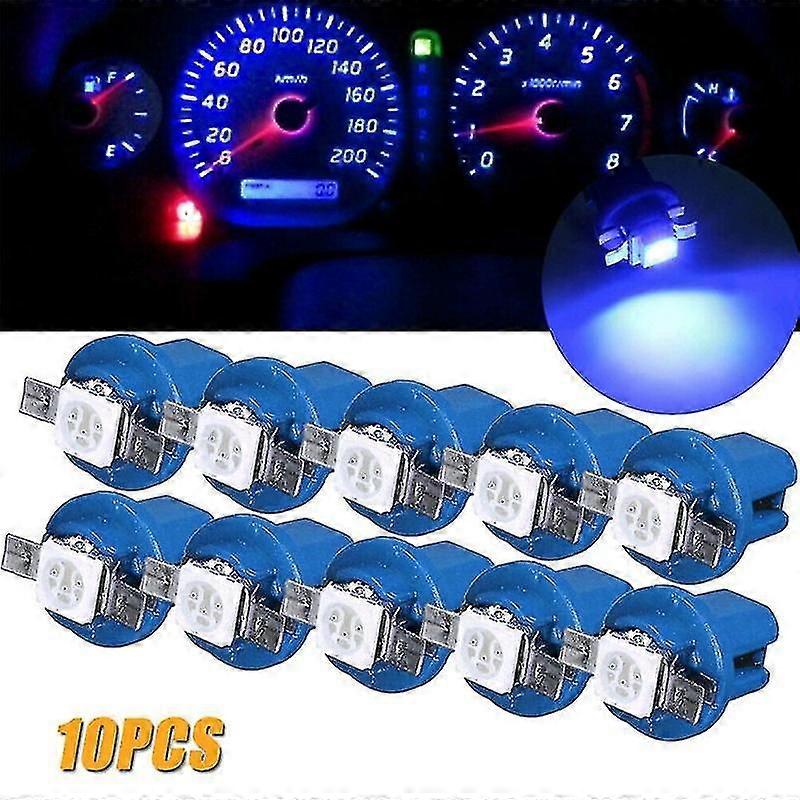10 Pcs Led Car Instrument Panel Wide Light Auto Gauge Speed Dash Bulb Dashboard Wedge Interieur Lamp B8.5 5050 1smd Auto -ys