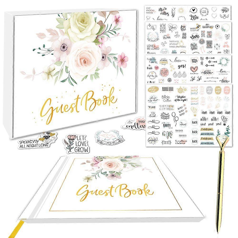 4 Sheets Wedding Sticker, Wedding Sticker Vintage Wedding Guest Book Stickers Stickers for Photo Album Wedding Guest Book Gift Cards Scrapbooks and C