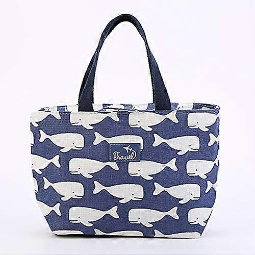 Large Capacity Picnic Bag with Ice Pack, Cotton and Hemp Insulation, Portable Student Lunch Backpack, Durable and Stylish