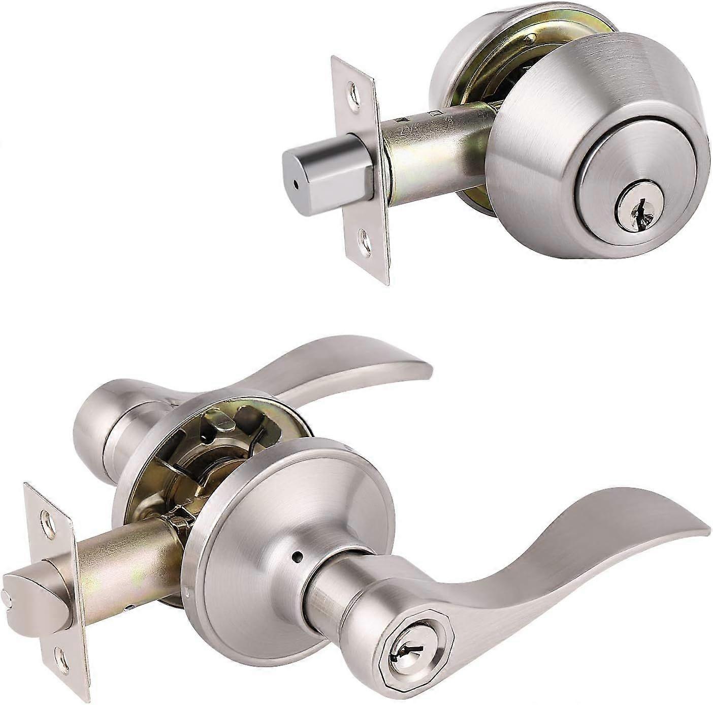 High quality brand new  Keyed Alike Entry Door Lock Set Handle and Double