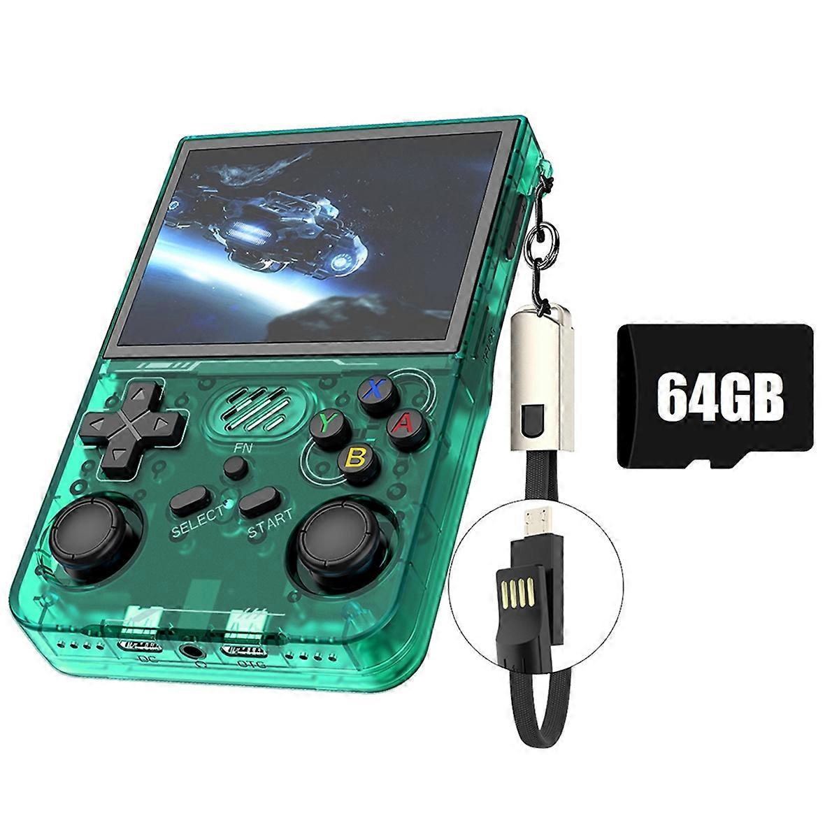 R36XX Console de jeu portable rétro 64G 20000+Games 3,5 pouces écran B