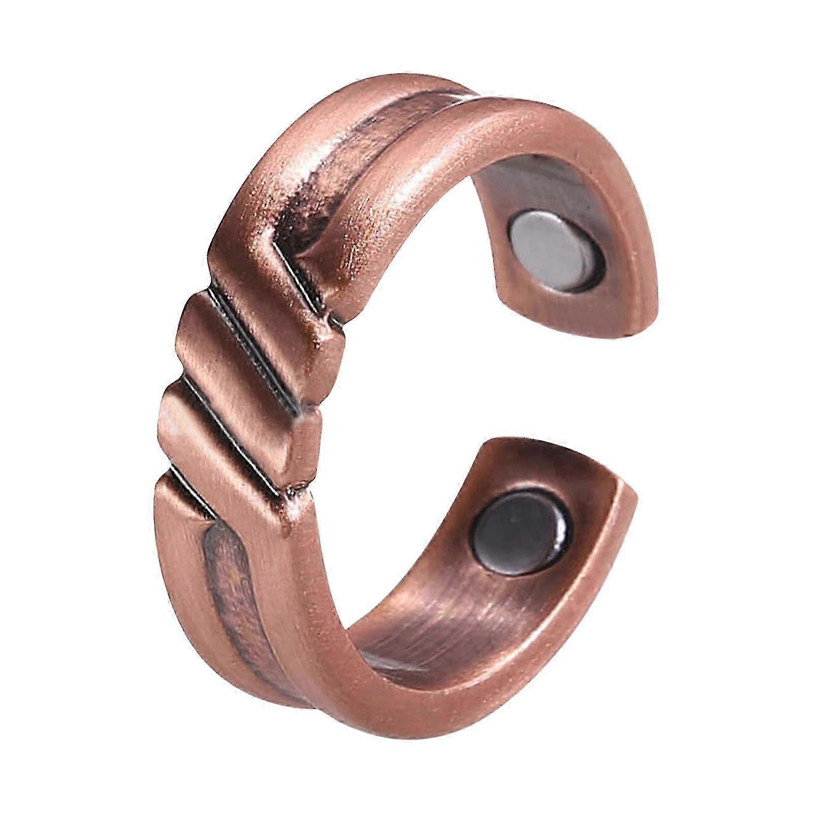 Pure Antique Copper Magnetic Energy Ring Creative Personalized Magnetic Open Ring
