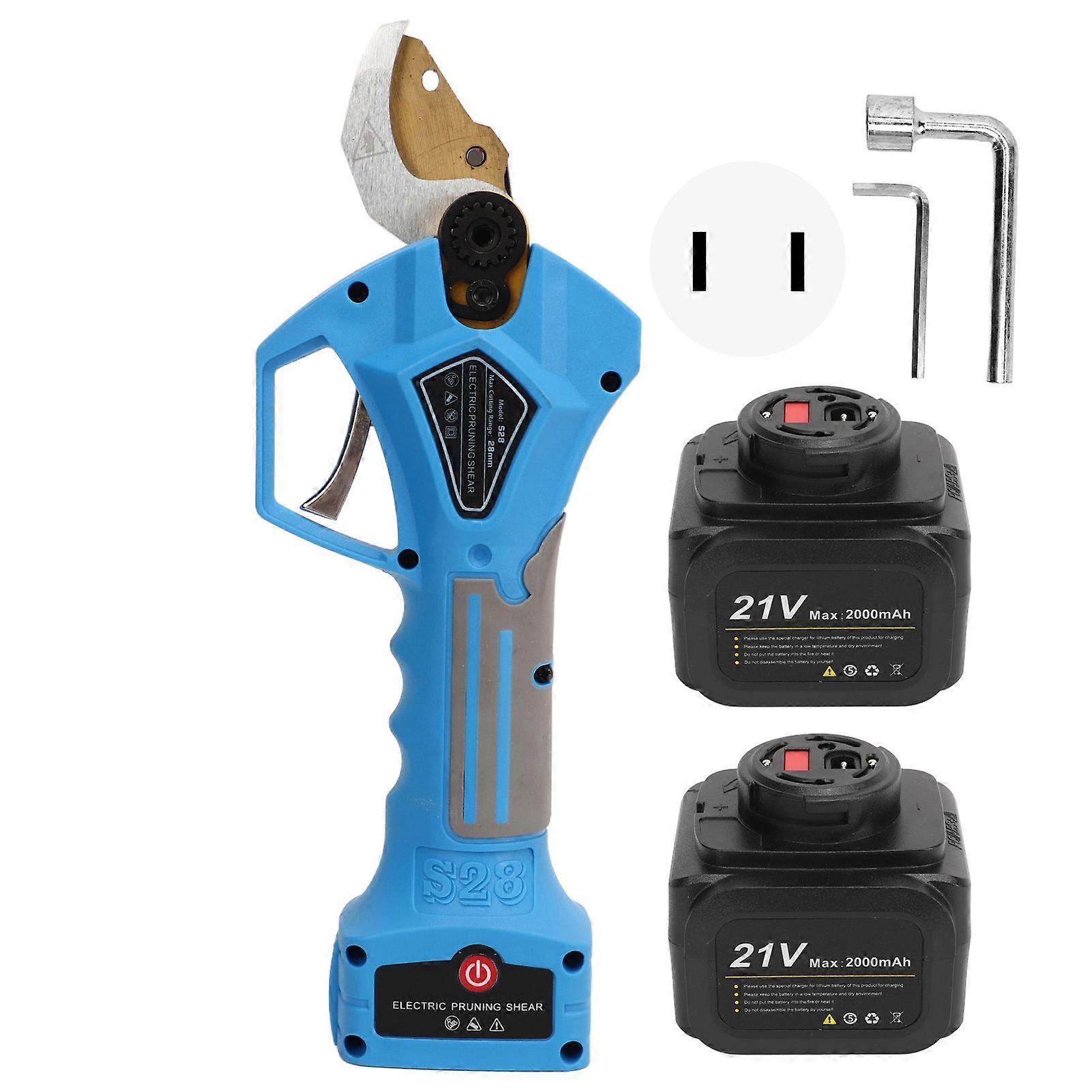 Cordless Rechargeable Pruning Shear Safe Efficient Electric Tree Pruner 21V Lithium Battery Sharp SK5 Steel Blade