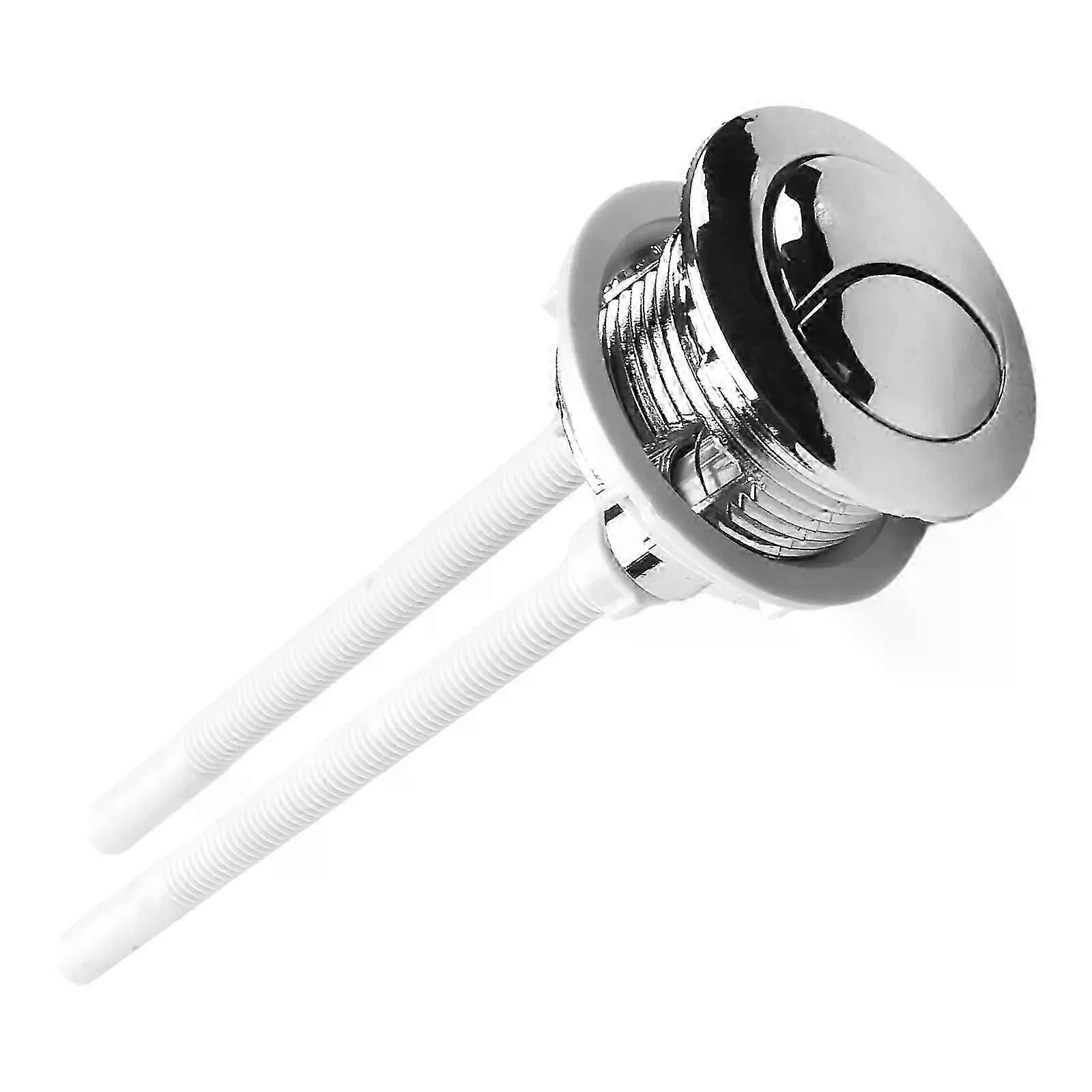Silver Toilet Push Button For Mechanical Top Flush Valve Cisterns Dual Flush Plastic Flush Push Button Bathroom Accessories 38mm