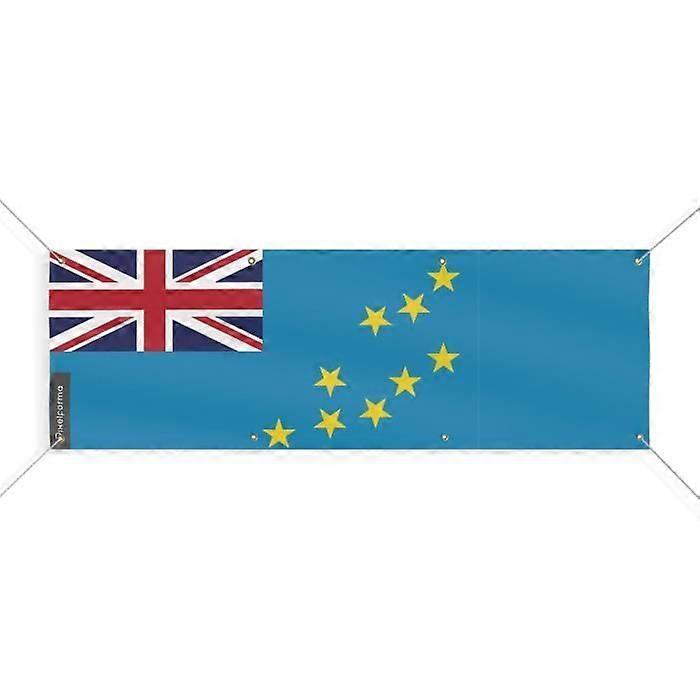 Tuvalu Flag Banner 8 Grommets 110x330 cm