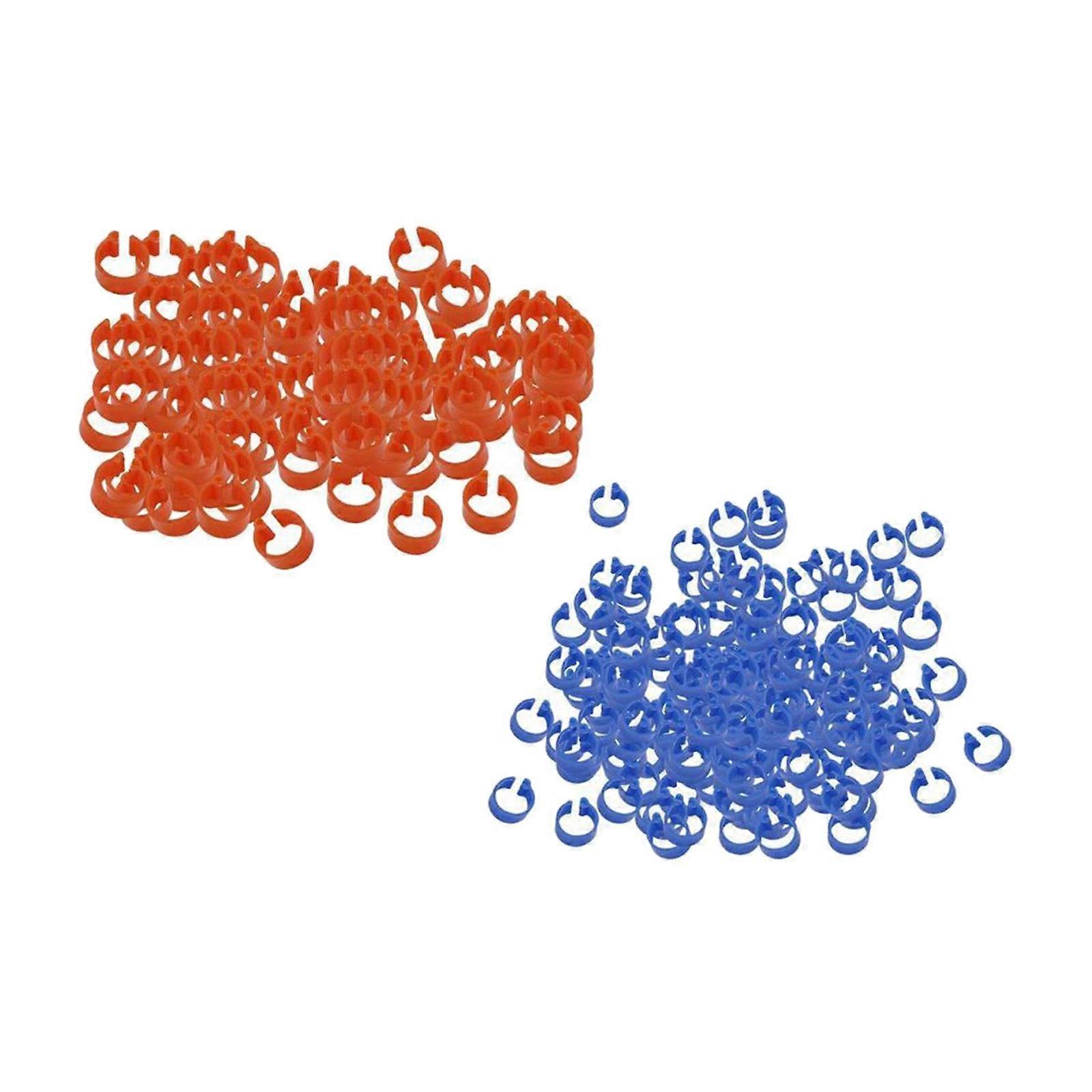 200pcs Leg Ring 8mm Aluminum Plastic Durable Bird