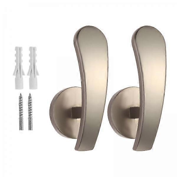 4x2Pcs Elegant Curtain Holdbacks Drapery Tieback Hooks for Home Decor