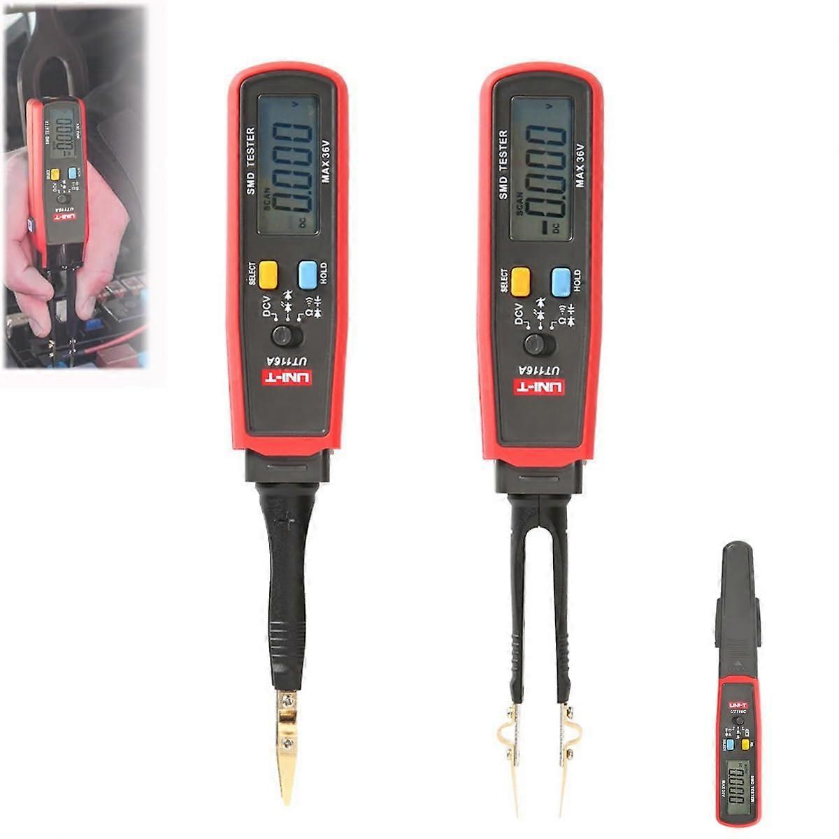 Mini Smart LCR Meter Digital SMDs Component Testing Tweezers Resistance Capacitance Diode Tester Meter
