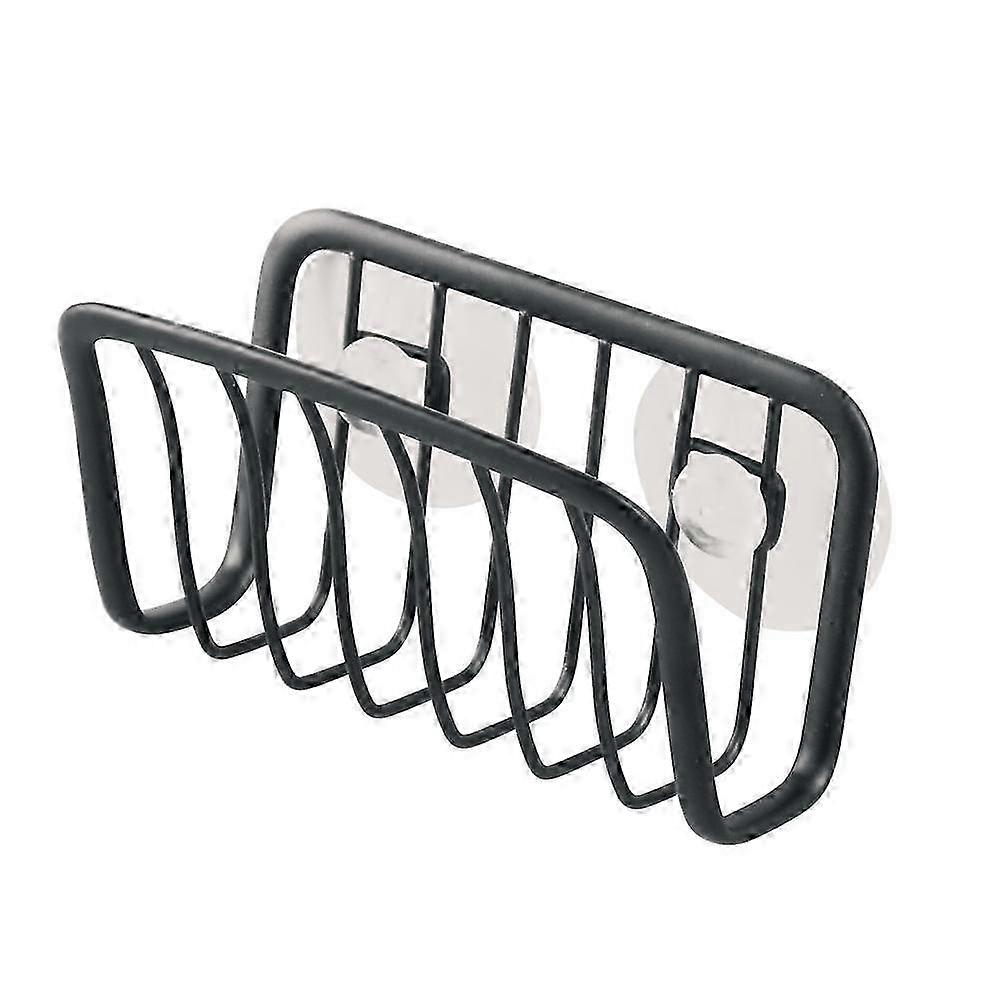 Rustproof Metal Sink Sponge Holder with Strong Suction Cups - Kitchen Soap Organizer