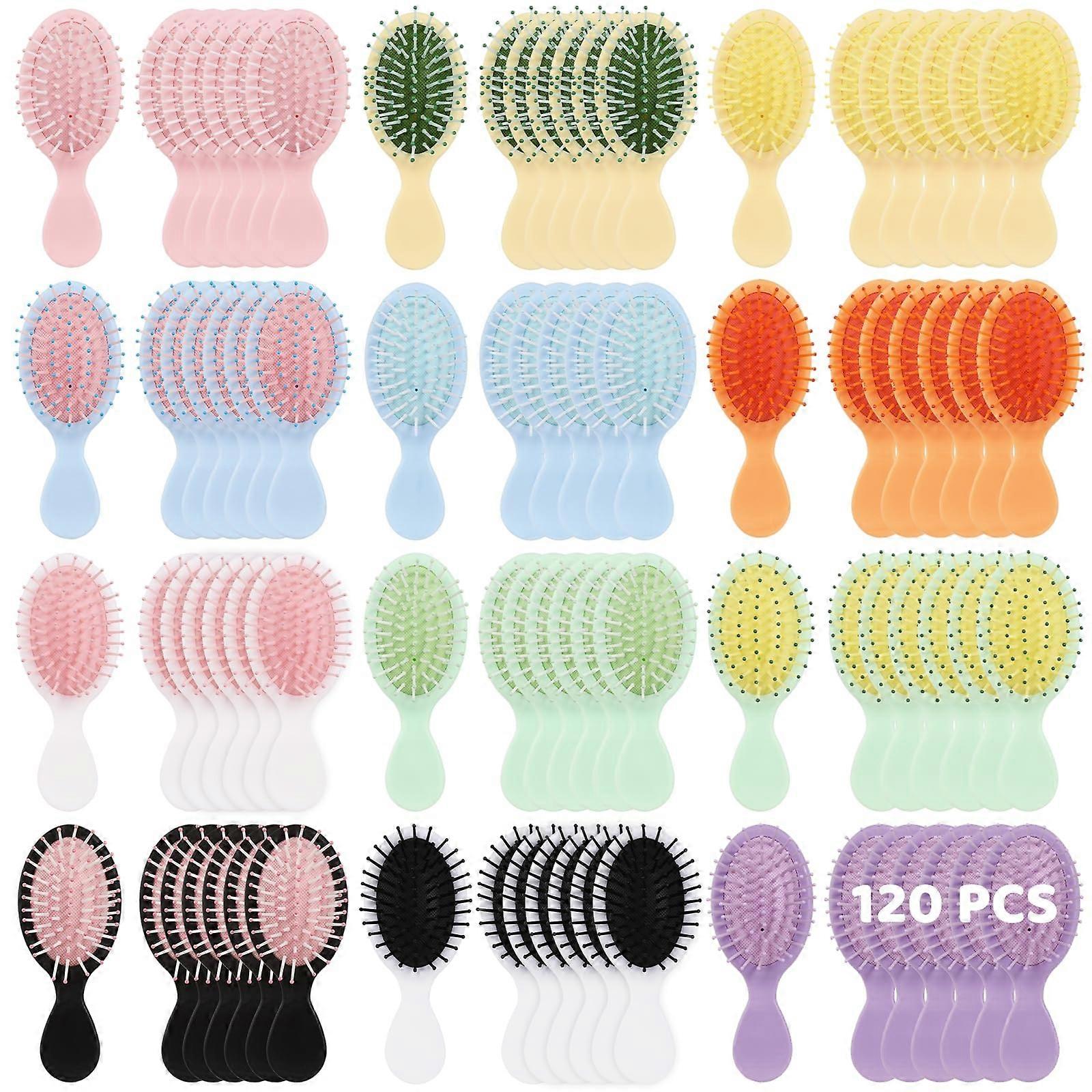 120 Pcs Mini Wet Hair Brush Travel Detangling With Soft Bristles For Wet And Dry Hair Knots Smoothing For All Hair Types