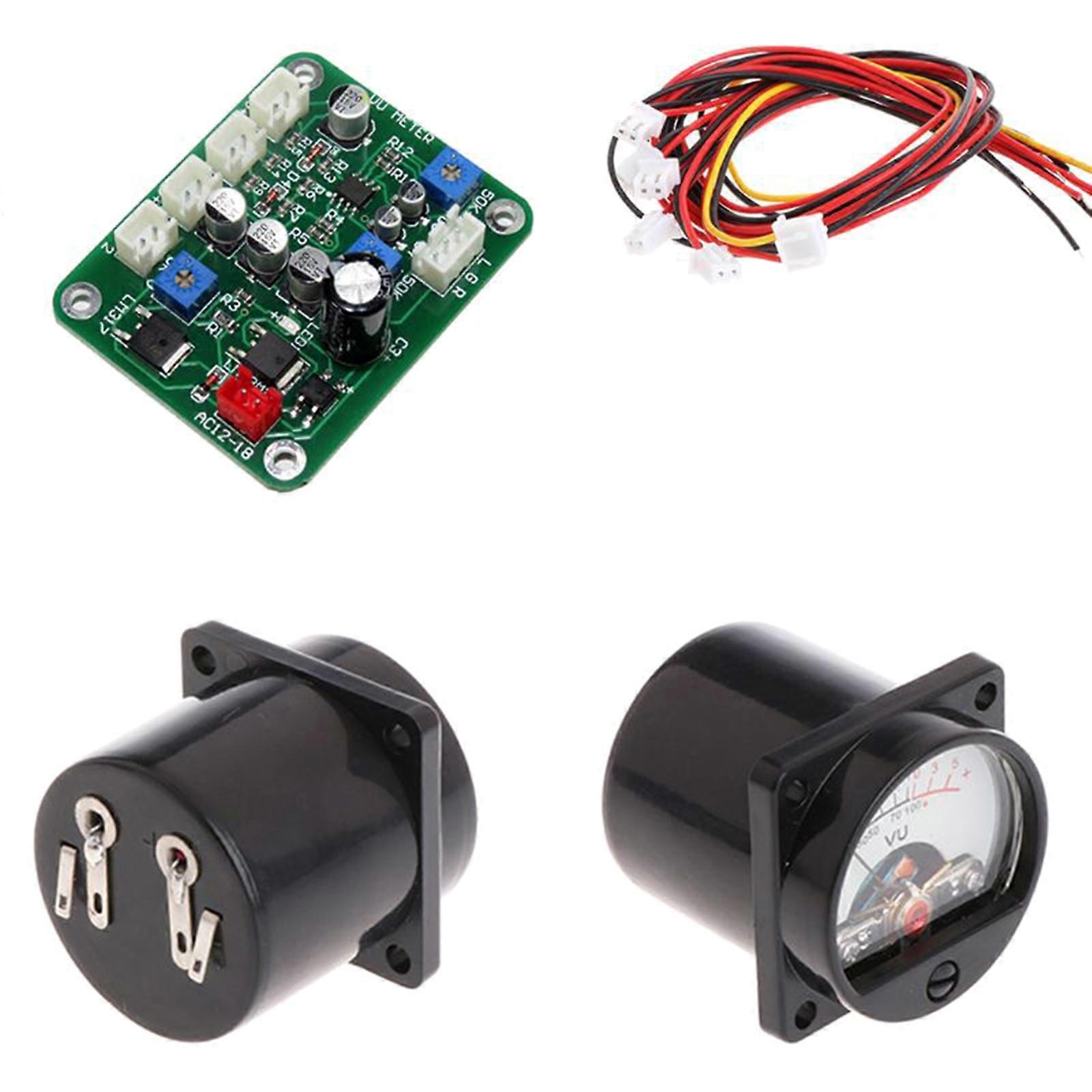 DIY Level Meter set Power Meter Driver Board Simple Install Power Meter VU Meter Accurate Display for Home Recording