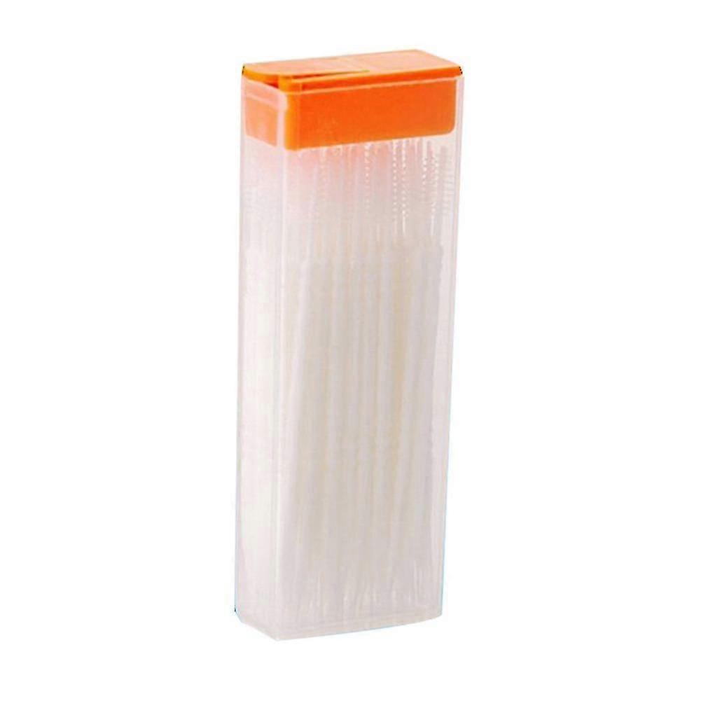 120pcs/box Double Head Plastic Toothpick Teeth Cleaning Stick Brush Oral Care