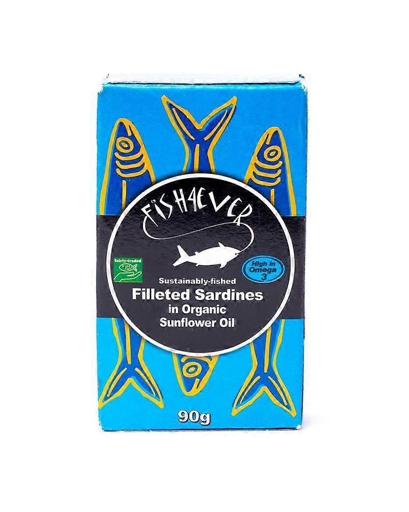 Fish4Ever Filleted Sardines in Organic Sunflower Oil 90g