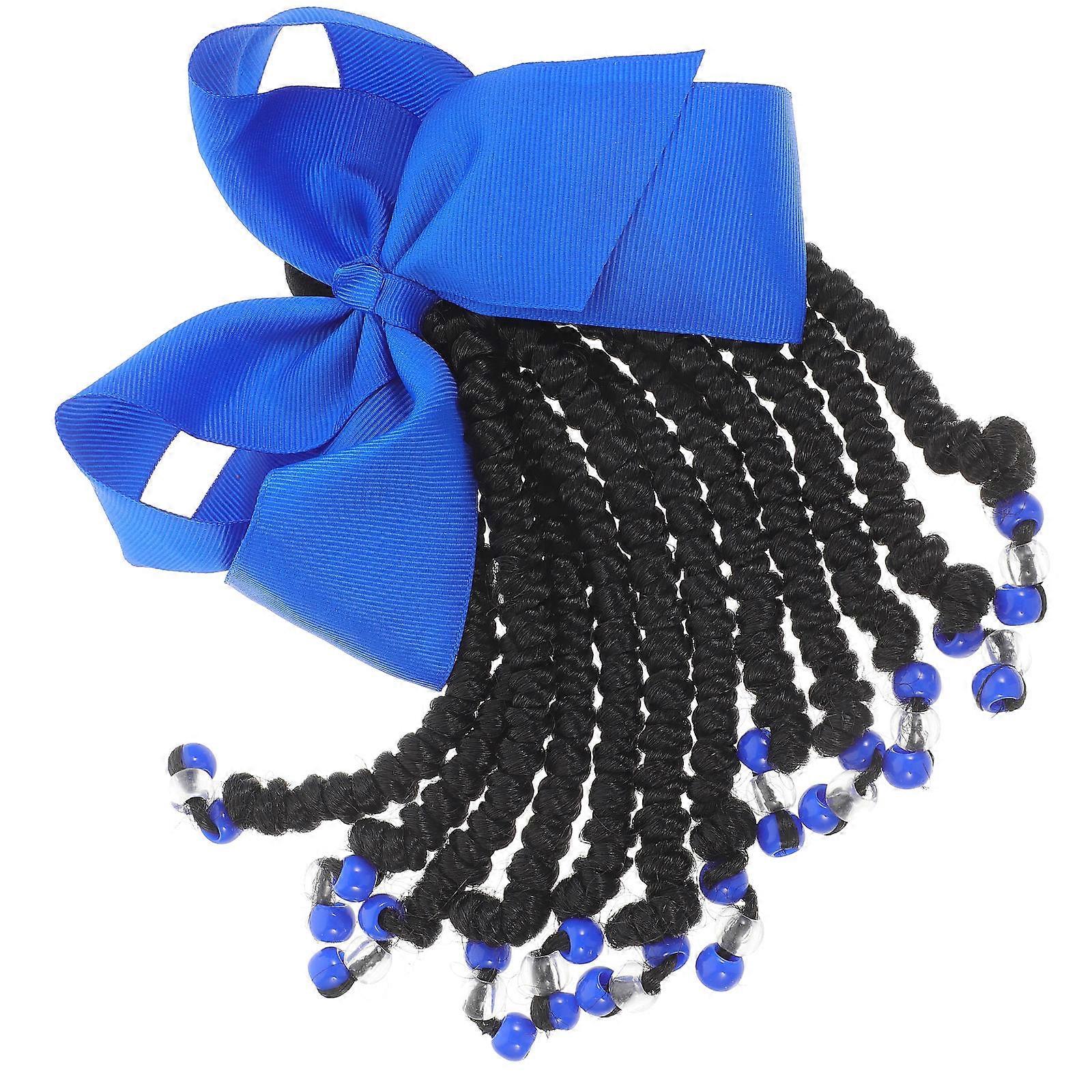 Lightweight Hairpiece Extensions, Girls Ponytail with Bead Accents