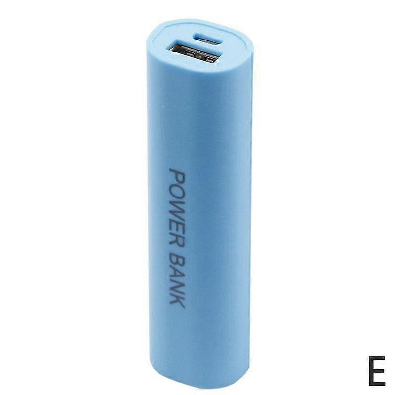 Blue (E) $ Cross-border new gift factory private model 1 section 18650 power bank shell welding-free mobile power supply set
