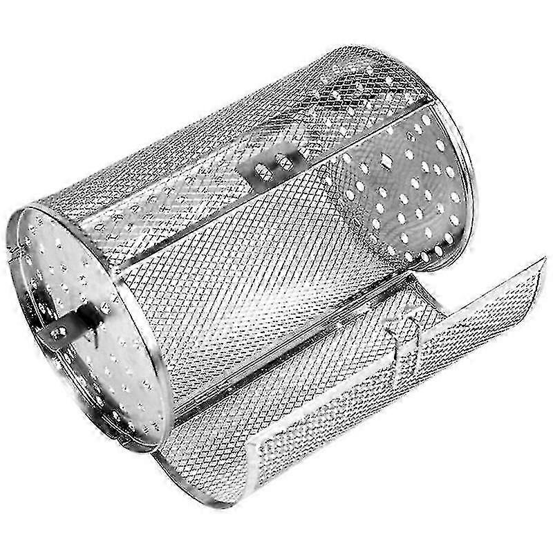 Universal Electric Oven Compatible Baking Cage for Nuts, Peanuts, and Chestnuts - Stainless Steel Rotating Roasting Rack 23*14cm