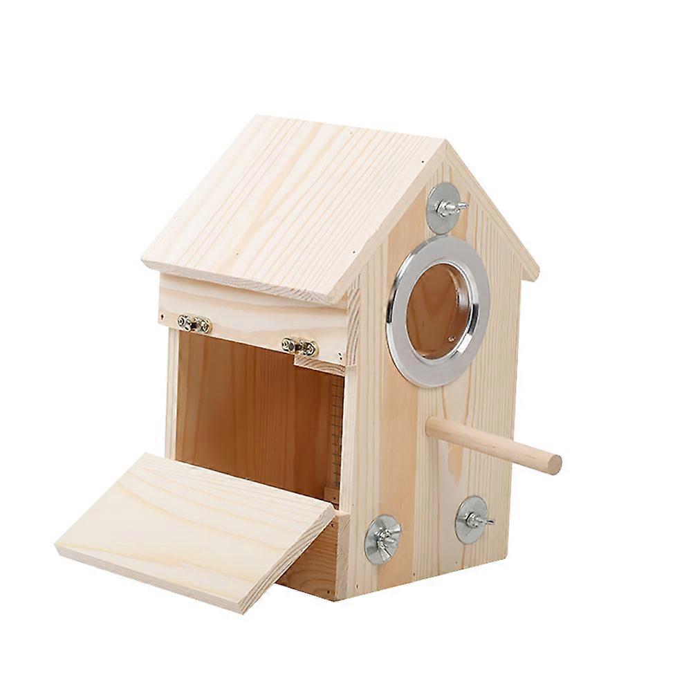 Comfortable Bird Nest with Window Enhancing Natural Habitat Experience
