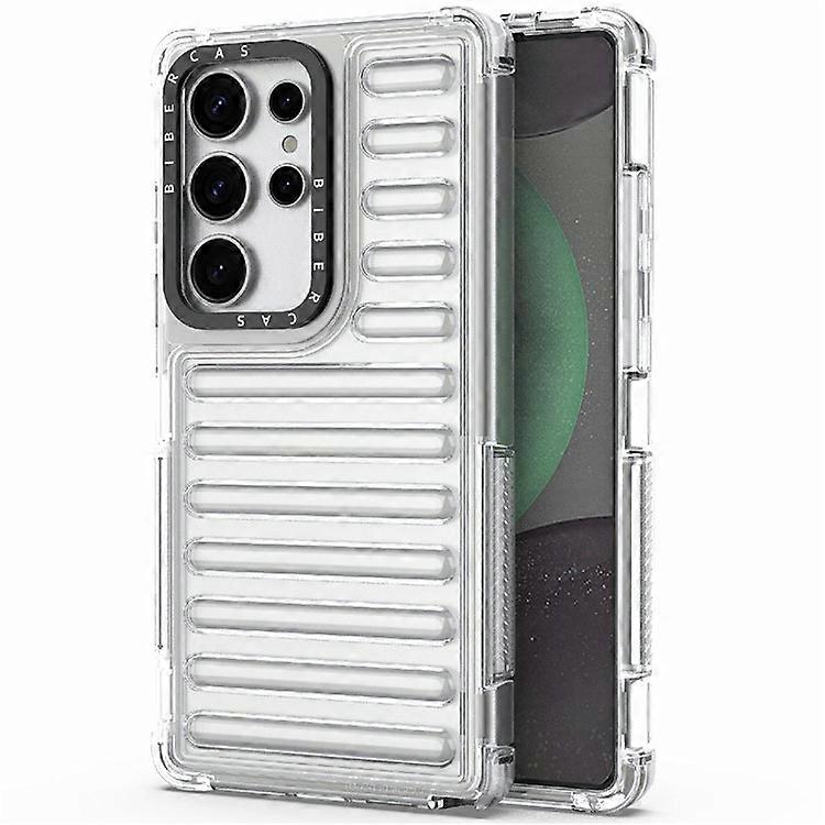 Compatible For Samsung Galaxy S25 Ultra Case Stripe Design Anti-Slip Detachable TPU+PC Phone Cover