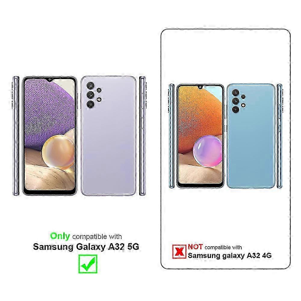 Protective TPU Case for Galaxy A32 5G - Faux Leather Design Suitable for a Certain Brand