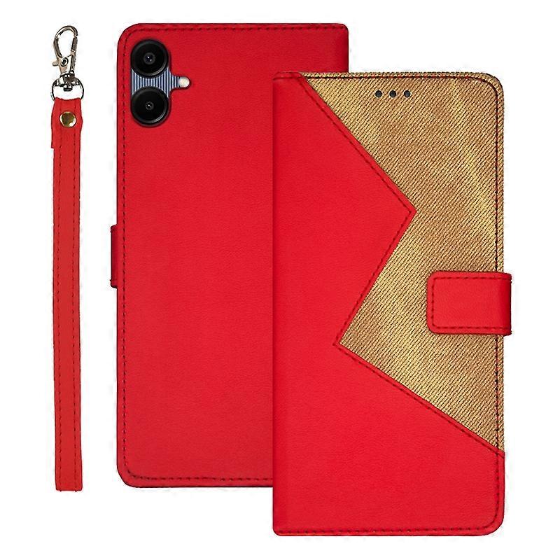 idewei Two-color Splicing Leather Phone Case