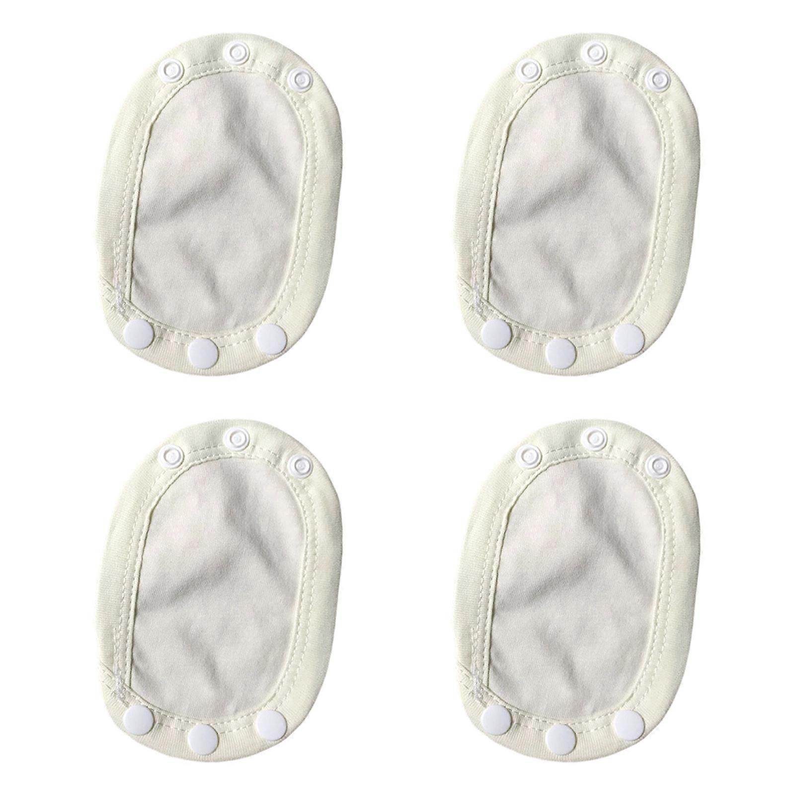 Set of 4pcs T3 Diaper Crotch Part Extender for Infant Clothing Gentle Stretchable Cotton Adjustable Extension Sheet Yellow