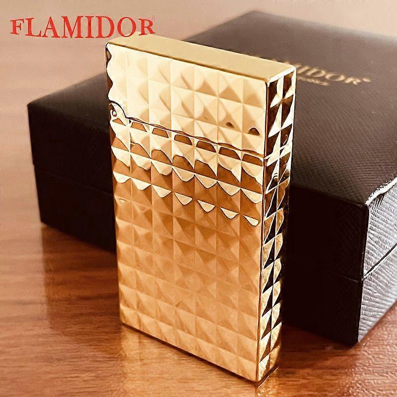 Flamidor Brass Flamido Langsheng Lighter Personality Creative Slim Lighter Classic Kerosene Machine