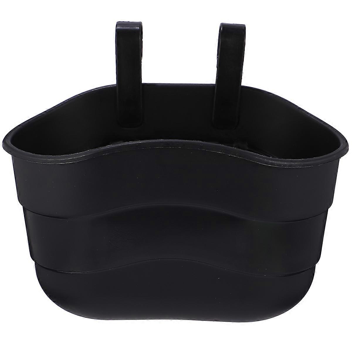 Durable Plastic Bike Basket for Scooter Handlebar Storage – Easy Install, Black Design for Boys