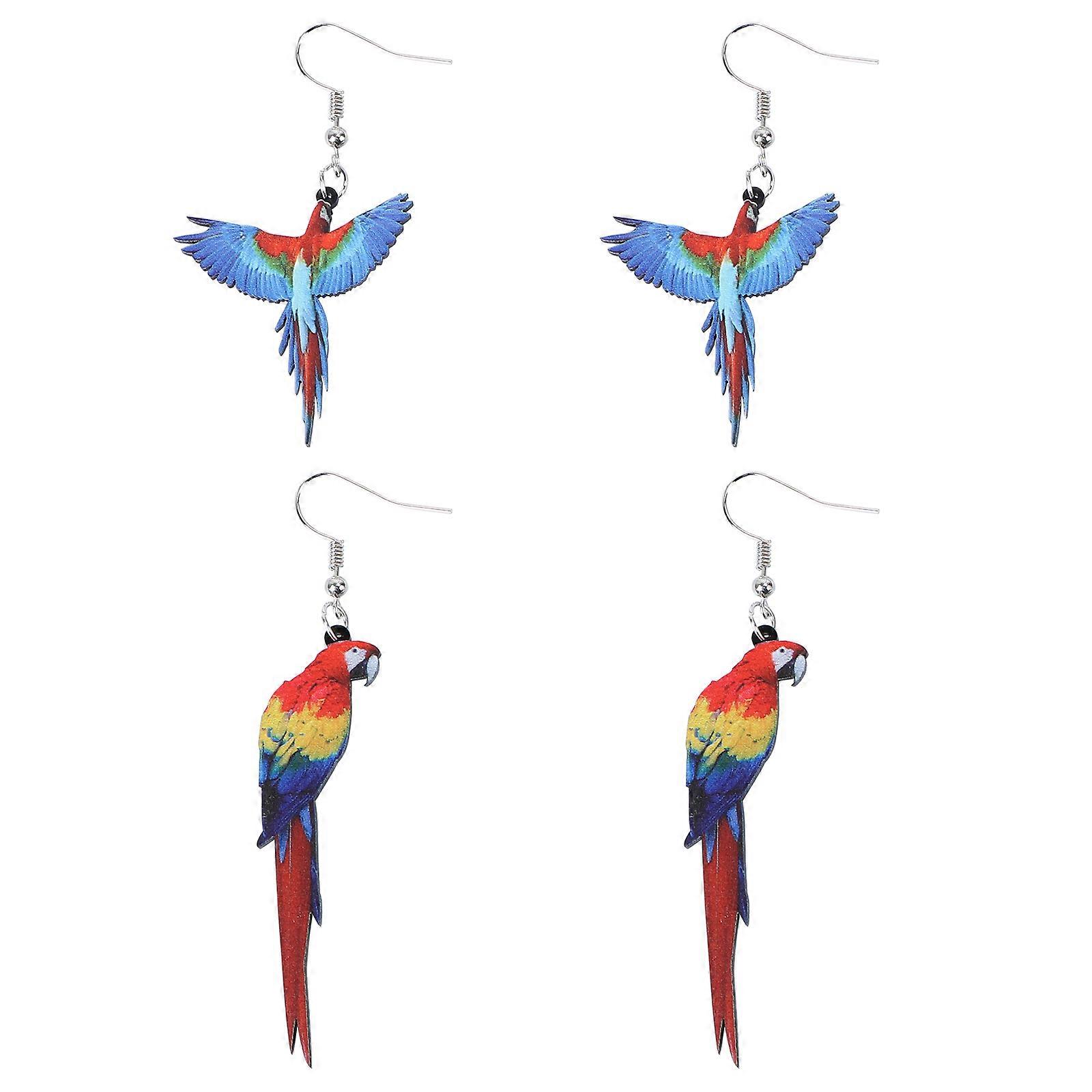 Bird Pattern Earrings with Enhanced Comfort Features