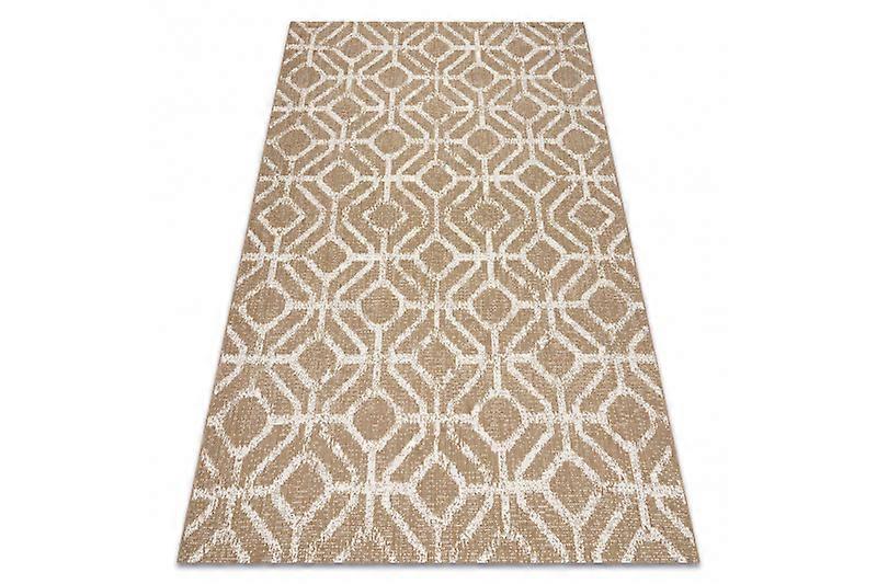 Carpet FLAT 48957265 Geometric RHOMBUS natural beige string