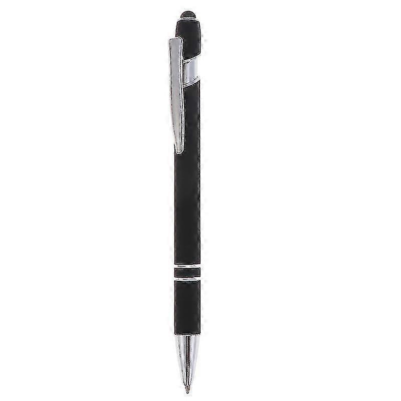 2-in-1 Multi-Function Metal Click Ball Pen and Creative Capacitive Writing Pen for Touchscreen Devices (Black)