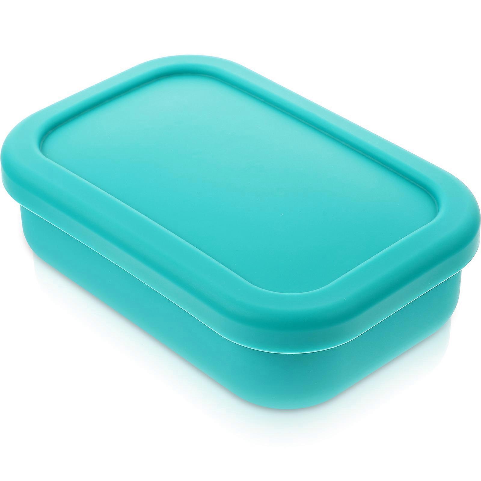 Rectangular Food Container Silicone Preservation Container Easy To Clean Kindergarten 16x11cm 1Pcs
