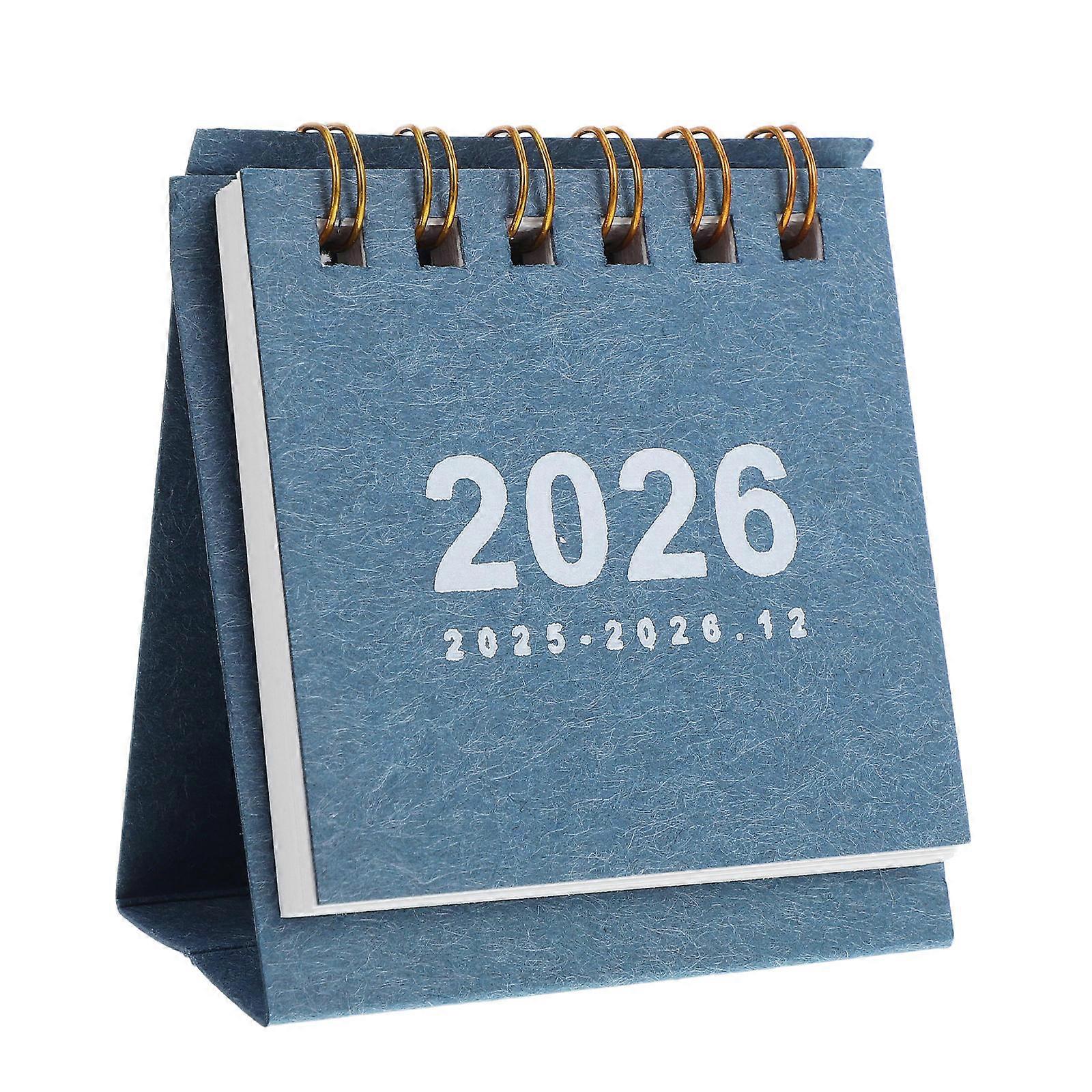 Mini Desktop Calendar Thick Monthly Planner Portable Flip Block Calendar for Desk Home Office Tracking Schedule Management