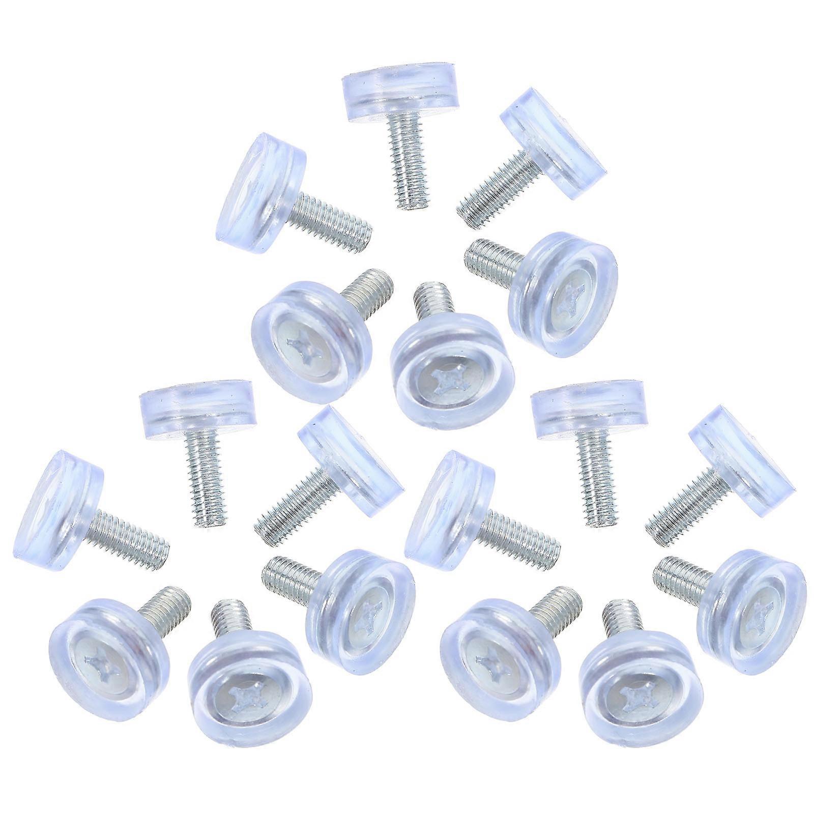 Furniture Levelers Adjustable Table And Chair Legs Non Slip Feet Pads Screw On Leveling For Desk And Cabinet M6 20Pcs