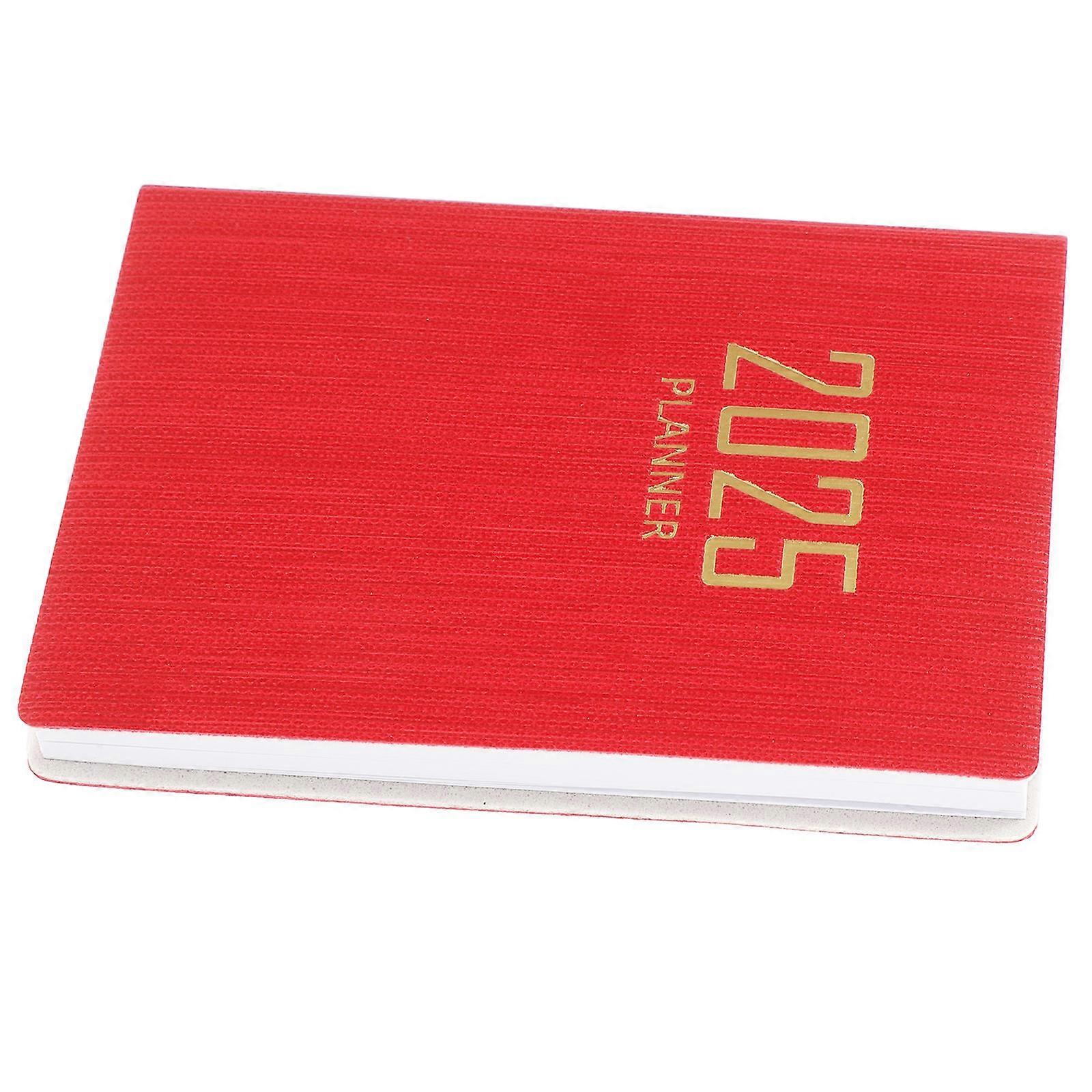 Weekly Appointment Planner Notebook with Faux Cover and Sturdy Binding for Office and Teacher Use – Red Striped Design