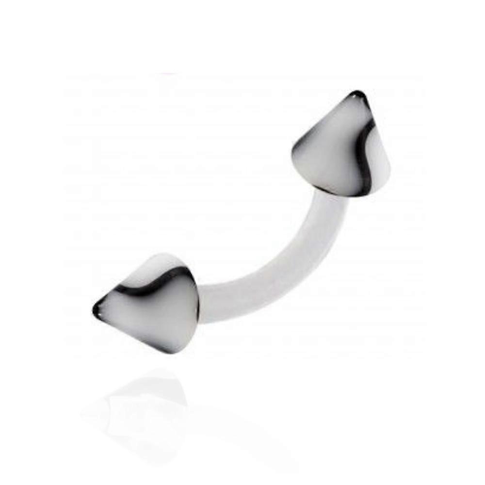 White Uv Curved Bar With Printed Uv Cone (pack Of 10)